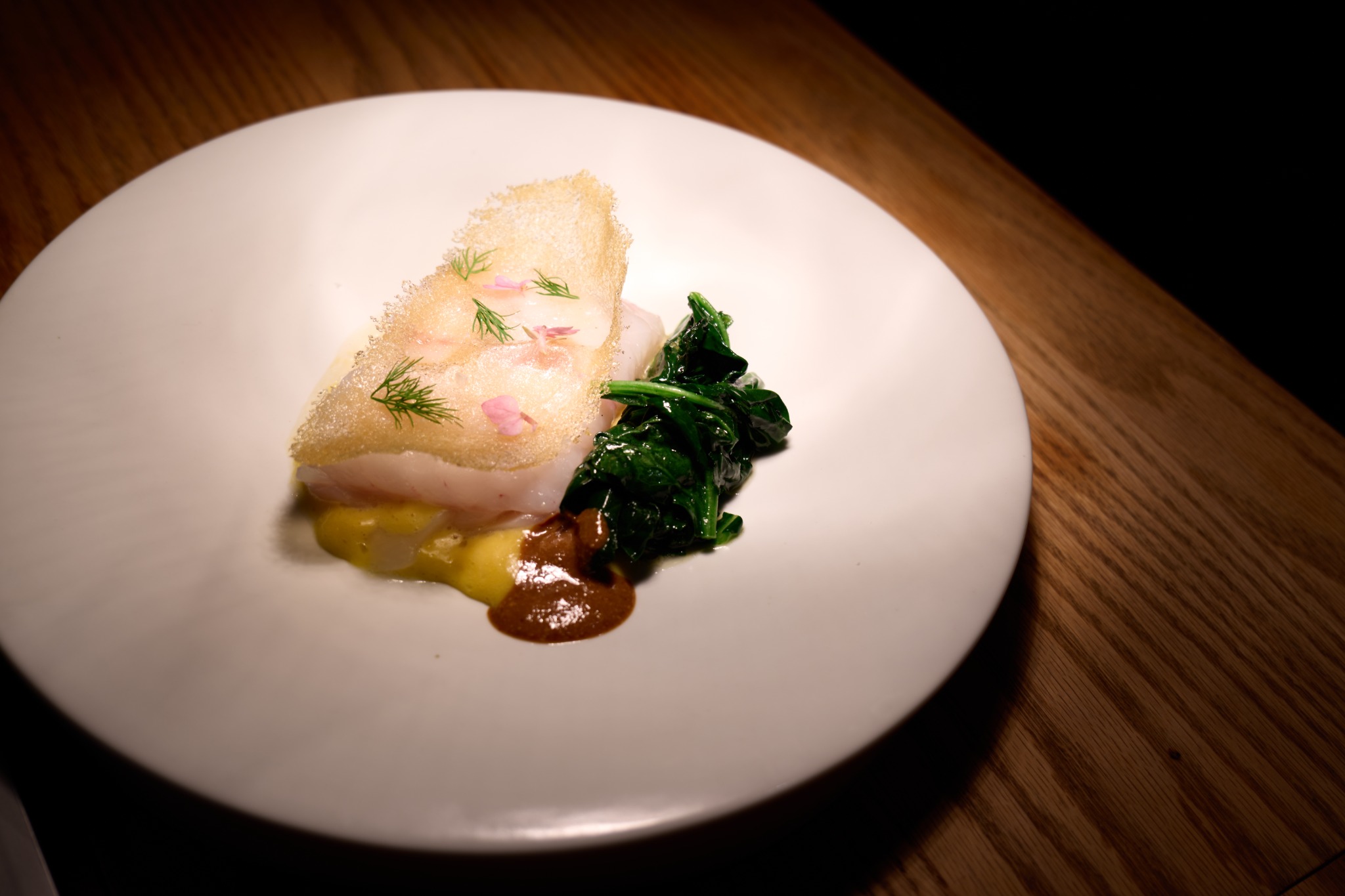 Seasonal fish dish at L’ESTIU